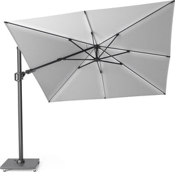 Platinum Sun & Shade – Zweefparasol - Challenger T² Glow - 300x300cm - Lichtgrijs – Dubbel Kantelbaar – 360° Draaibaar – 96% UV protectie
