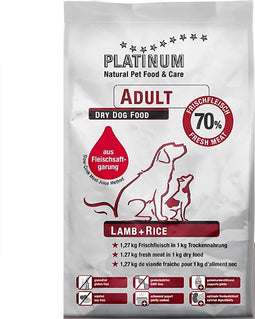 Platinum Volwassen Lam En Rijst 5kg Hondenvoer Transparant