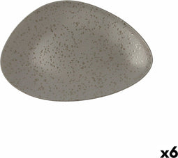 Platt tallrik Ariane Oxide Driehoekig Keramisch Grijs (Ø 29 cm) (6 Stuks)
