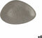 Platt tallrik Ariane Oxide Driehoekig Keramisch Grijs (Ø 29 cm) (6 Stuks)