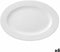 Platt tallrik Ariane Prime Ovalen Keramisch Wit (38 x 25 cm) (6 Stuks)