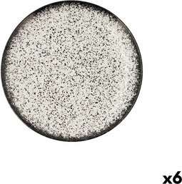 Platt tallrik Ariane Rock Keramisch Zwart (Ø 24 cm) (6 Stuks)