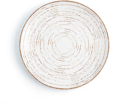 Platt tallrik Ariane Tornado White Keramisch Tweekleurig Ø 21 cm (12 Stuks)