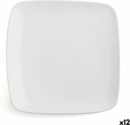Platt tallrik Ariane Vital Square Vierkant Keramisch Wit 24 x 19 cm (12 Stuks)