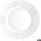 Platt tallrik Bormioli Rocco Ebro Wit Glas (24 cm) (36 Stuks)