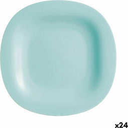 Platt tallrik Luminarc Carine Turkoois Glas (Ø 27 cm) (24 Stuks)