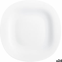 Platt tallrik Luminarc Carine Wit Glas (Ø 26 cm) (24 Stuks)