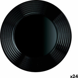 Platt tallrik Luminarc Harena Zwart Glas (25 cm) (24 Stuks)
