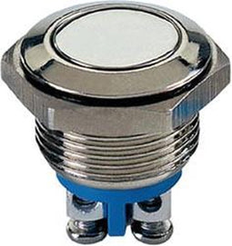 PLATTE DRUKKNOP IN ROESTVRIJ STAAL SPST 1NO (R1800F)