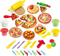 Play Mijn Eigen Pizzeria Kleiset, 4 Kleipotjes