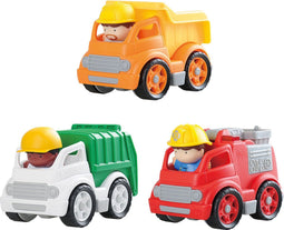 Play Werkvoertuigen met Figuren Speelset, 6dlg.