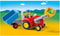 PLAYMOBIL 1.2.3 Boer met tractor en aanhangwagen - 6964