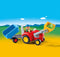 PLAYMOBIL 1.2.3 Boer met tractor en aanhangwagen - 6964