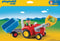 PLAYMOBIL 1.2.3 Boer met tractor en aanhangwagen - 6964