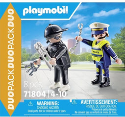 PLAYMOBIL - 71804 - Politieagent en bandiet met accessoires