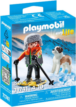 PLAYMOBIL® Wandelaar met sint-bernardshond - P-71741