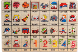 Playwood Houten Noppenpuzzel Mijn Eerste Woordjes