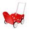 Playwood - Houten Poppenwagen rood met witte hartjes