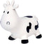 BS Toys Springkoe - Jumpbal - Skippybal koe - Zithoogte 27cm - Wit/Zwart