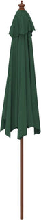 vidaXL - Parasol - met - houten - paal - 299x240 - cm - groen