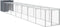vidaXL - Kippenhok - met - ren - 110x813x110 - cm - gegalvaniseerd - staal - antraciet
