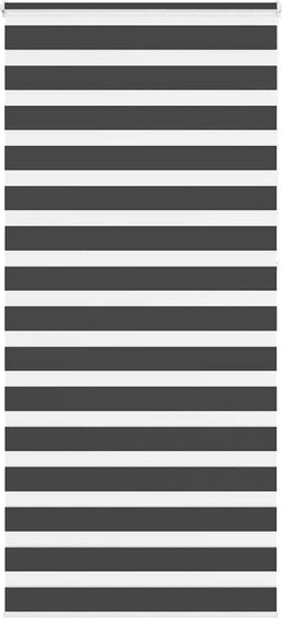 vidaXL - Zebra - rolgordijn - 105x230 - cm - stofbreedte - 100,9 - cm - zwart