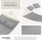 tectake® Dubbele hangmat - 2 personen - 2 kussens - Ligvlak 230x145 cm - Draagvermogen 240 kg - Grijs (2 stuks)