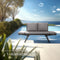tectake® 2-in-1 Wicker Loungesofa Sintra - Ligbed met Verstelbare Leuningen - UV- en Weerbestendig - Lichtgrijs/Zwart