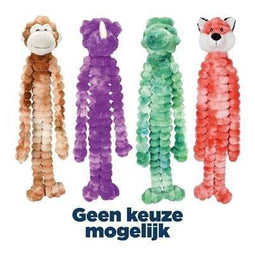 Multipet Crimpy Cuddlerz - Pluche Speeltje voor Honden - 68,5 cm met Pieper - Assorti