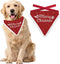Plenty Gifts Kerst Bandana - Honden Bandana - Glitter Rood - 14 x 18 cm