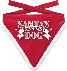 Plenty Gifts Kerst Bandana Santa's Favourite Dog 22 x 25 cm