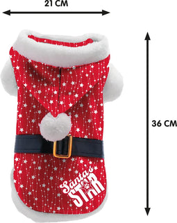 Plenty Gifts Kerst Jas - Hondenjas - Santa's Star - Rood - L