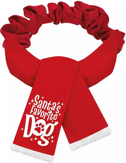 Plenty gifts kerst sjaal santa's favorite dog rood