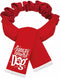 Plenty gifts kerst sjaal santa's favorite dog rood