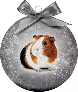 Plenty Gifts Kerstbal Frosted Cavia Zilver 10 cm