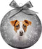 Plenty Gifts Kerstbal Frosted Jack Russel 10CM