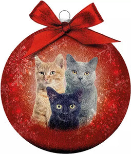 Plenty Gifts Kerstbal Frosted Katten 10CM