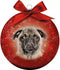 Plenty Gifts Kerstbal - Frosted Mopshond - 10 cm