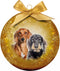 Plenty Gifts Kerstbal Frosted Teckel Goud 10CM