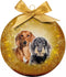 Plenty Gifts Kerstbal Frosted Teckel Goud 10CM