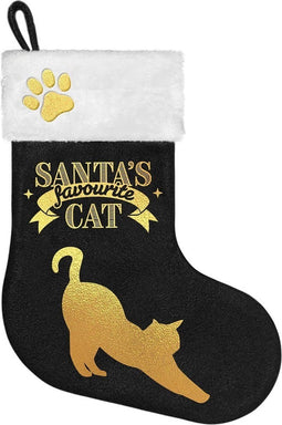 Plenty Gifts Kerstsok Favorite Cat Zwart