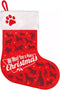 Plenty Gifts Kerstsok Woof Hairy Christmas Rood