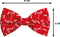 Plenty Gifts Vlinderstrik Glitter - Rood - 16 x 8 cm