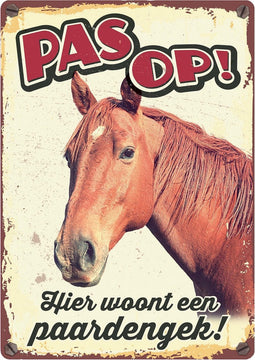 Plenty gifts waakbord blik paard