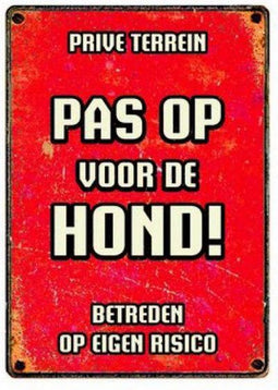 Plenty gifts waakbord blik pas op voor de hond - Default Title