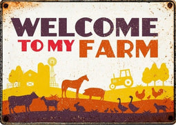 Plenty gifts waakbord blik welcome to my farm