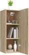 vidaXL - Wandkast - 34,5x34x90 - cm - bewerkt - hout - sonoma - eikenkleurig