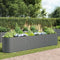 vidaXL - Plantenbak - verhoogd - 400x80x81 - cm - gegalvaniseerd - staal - grijs