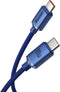 Baseus - Data Cable Crystal Shine (CAJY000603) - Type-C to Type-C, 100W, 1.2m - Blue