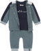 Dirkje Baby Jongens - 3-delige Kledingset - Biologisch katoen - Dusty green + navy